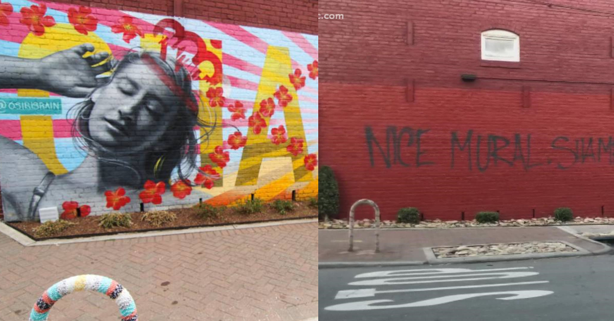 NoDa Mural Covered Up